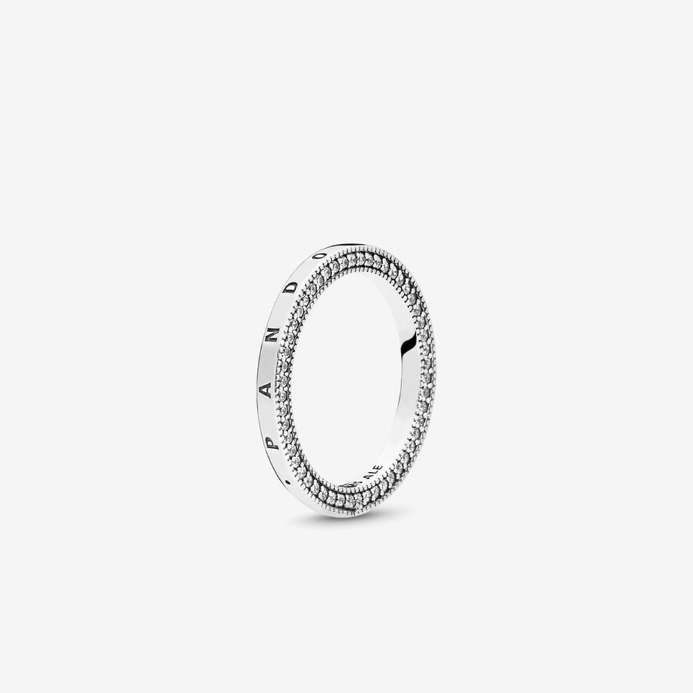 PANDORA Signature Hearts of PANDORA Ring, Clear CZ